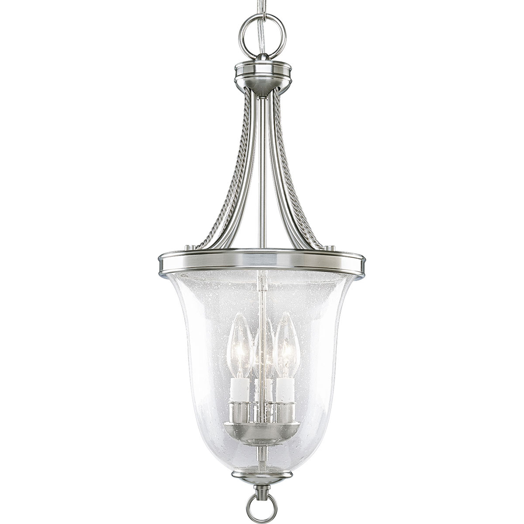 Seeded Glass Three-Light Foyer Pendant - P3753-09