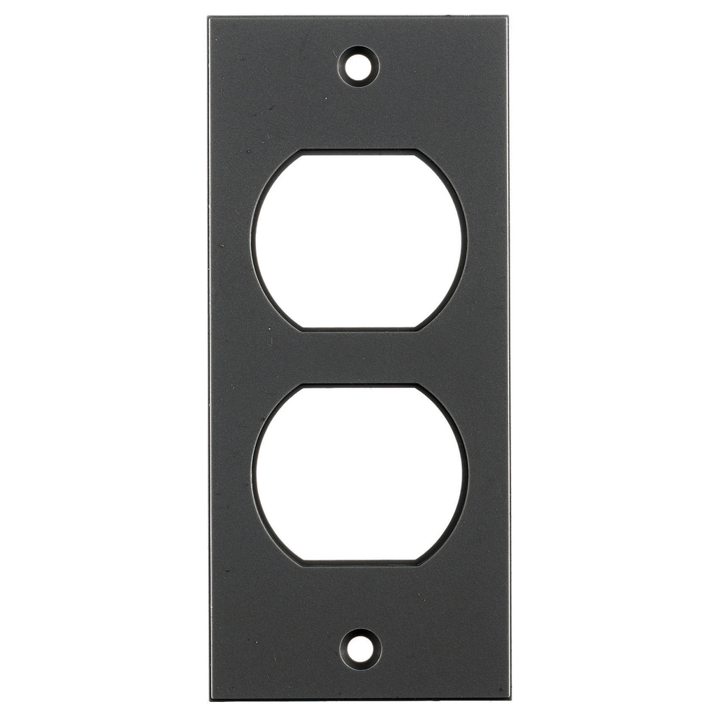 Floor and Wall Boxes, MULTI-CONNECT System, Face Plate, Screw Mount, Duplex, Black