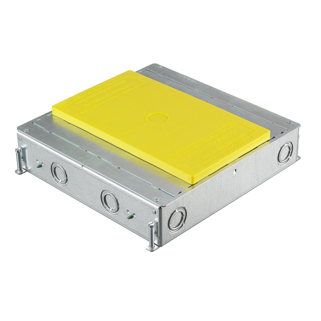 Product image for Hubbell CFB4G25CFB REC FB, 4-GANG, STEEL, 2.5-IN, CONC