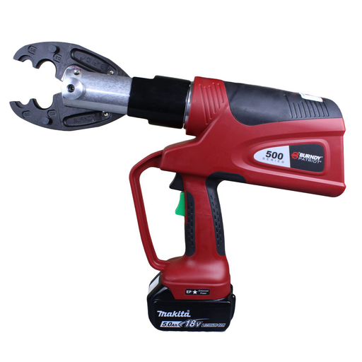 Product image for Burndy PAT500SJ6L5DC PAT500SJ 6T Scissor Action, BG/D3 Crimp Jaw, 5Ah Li-ion, DC, Hard Case