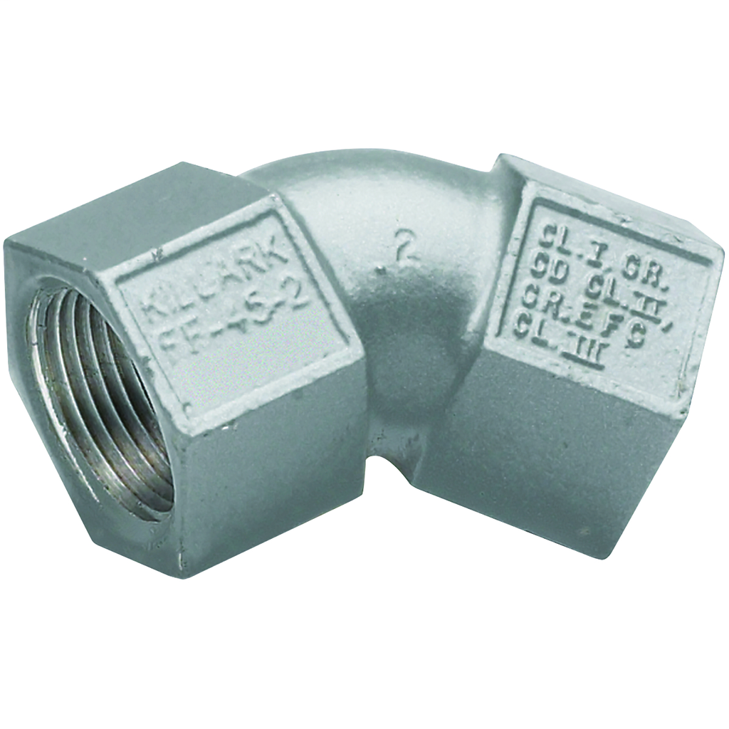 Hubbell Electrical Systems FF-45-3M 1 Inch Zinc Plated Iron Female-to-Female 45 Degrees Conduit Elbow Hubbell Electrical Systems FF-45-3M 1 Inch Zinc Plated Iron Female-to-Female 45 Degrees Conduit Elbow