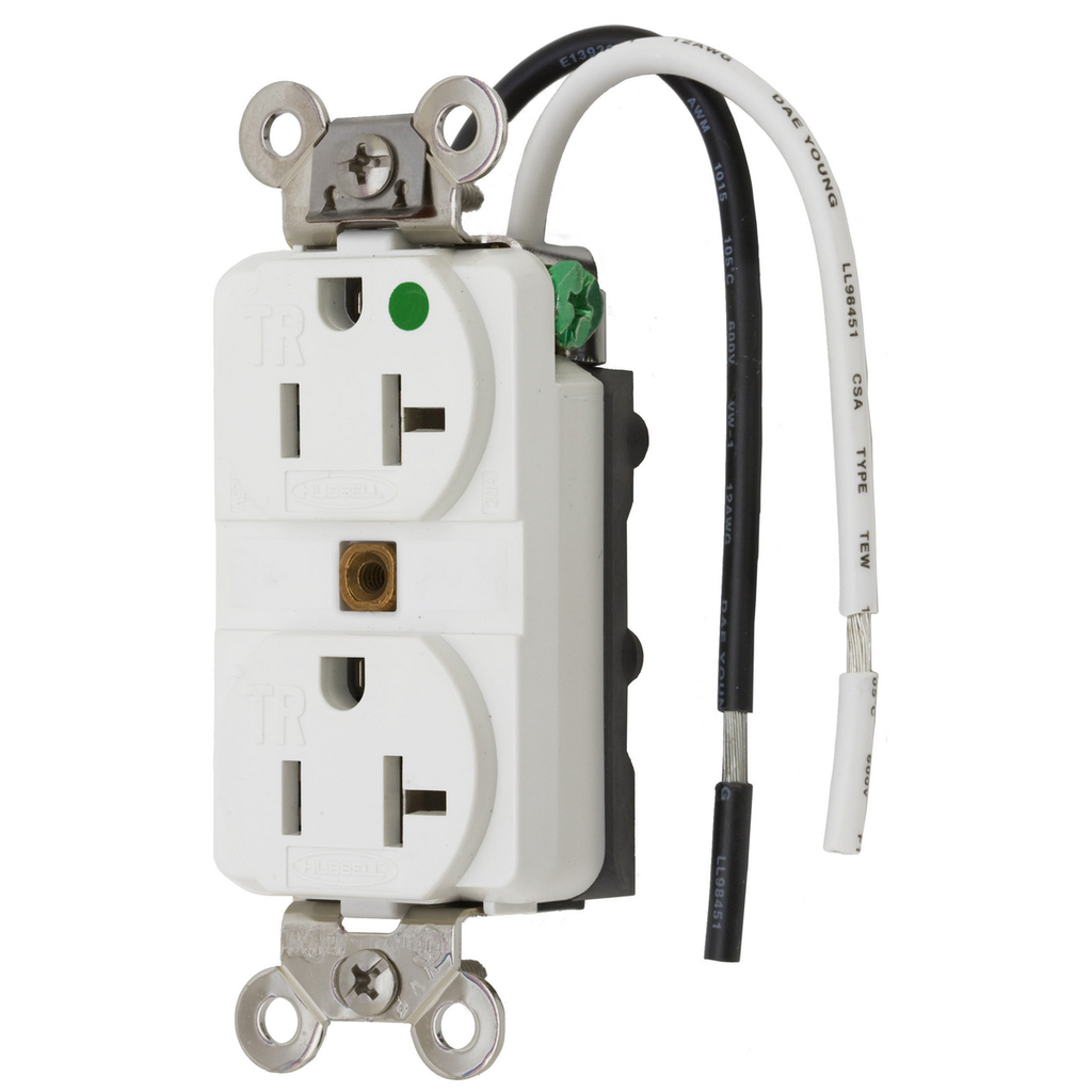 HBL Extra Heavy Duty Hospital Grade Duplex Receptacles