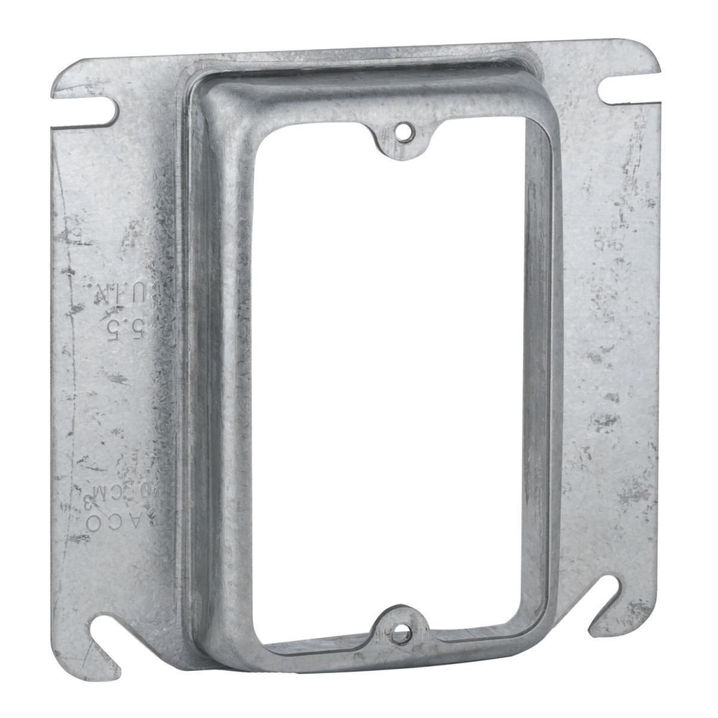 Raco 773 3/4 Inch Raised 5.5 In Steel 1-Device Square Outlet Box Mud Ring Raco 773 3/4 Inch Raised 5.5 In Steel 1-Device Square Outlet Box Mud Ring