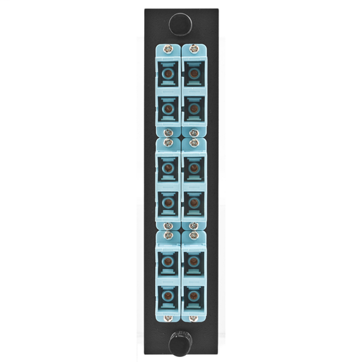 Product image for Hubbell Wiring Devices FSPSCDM6AQ 12-Fiber 6 SC Duplex Fiber Adapter Panel