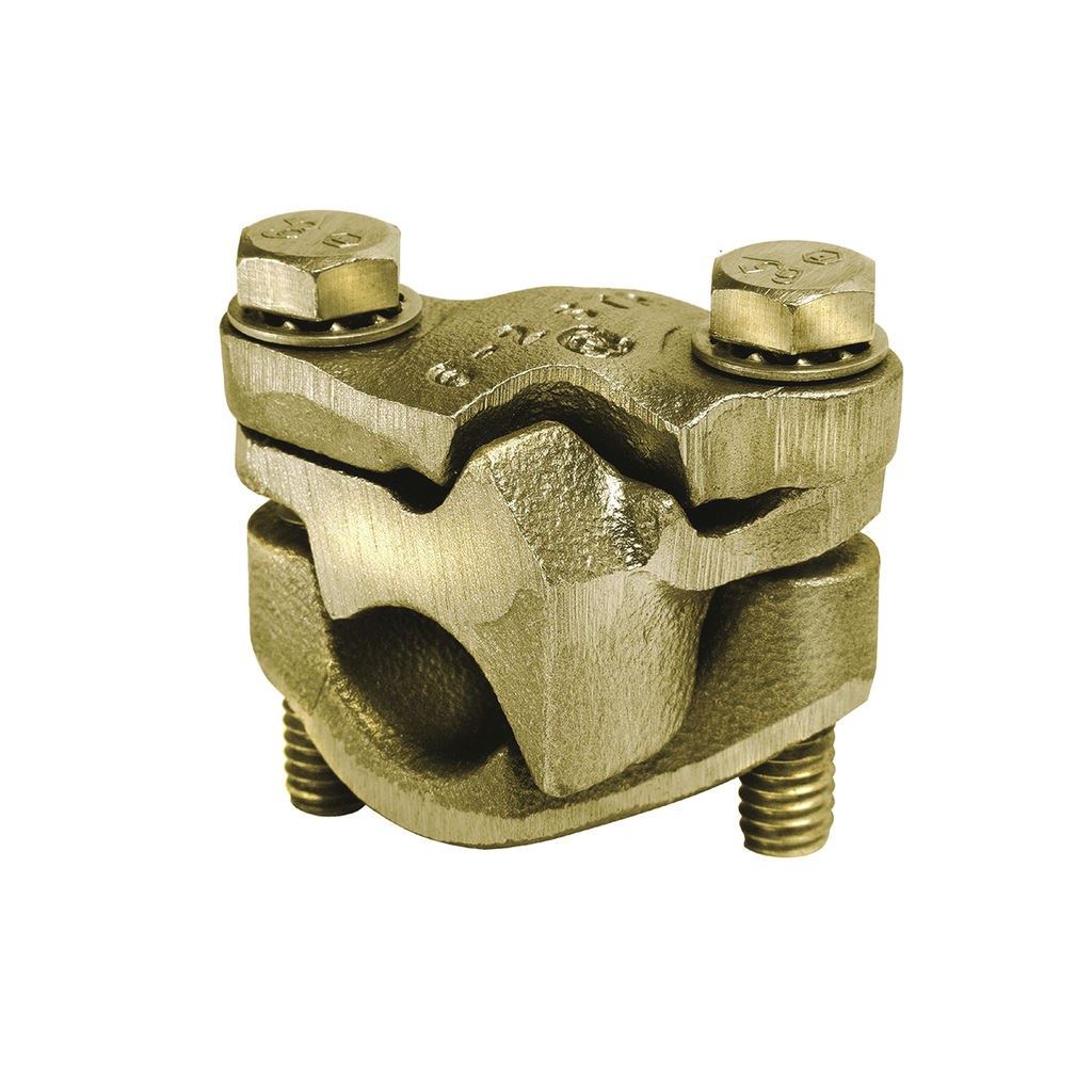 Product image for Burndy QPX282CY VERSITAP™ Mechanical Parallel Clamp for Copper and Aluminum; Run: 1/0 - 4/0 Str; Tap: #6 - #2 Str