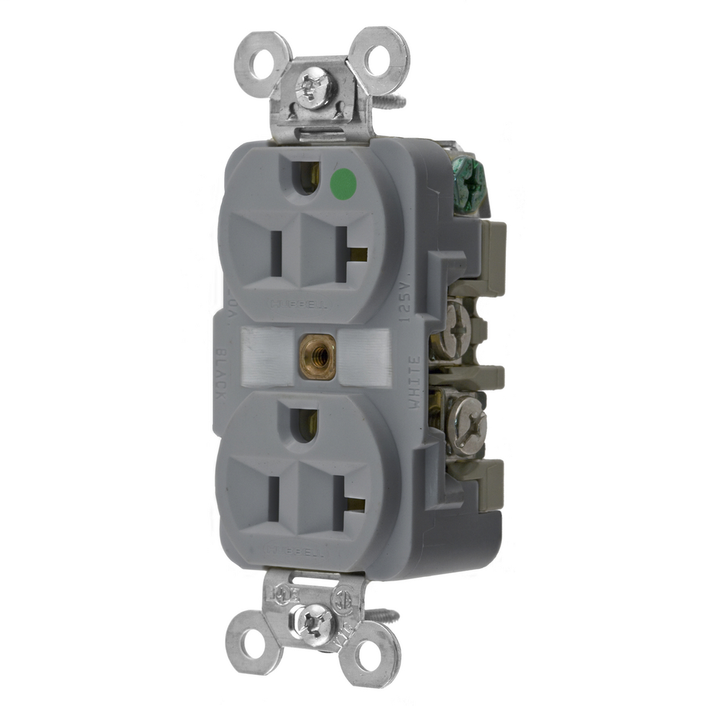 HBL Extra Heavy Duty Hospital Grade Duplex Receptacle