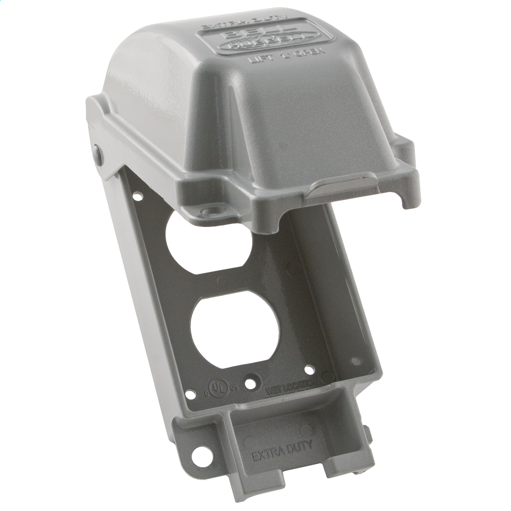 Product image for RACO 5852-0 W/PROOF CVR, 1-G, DUP,