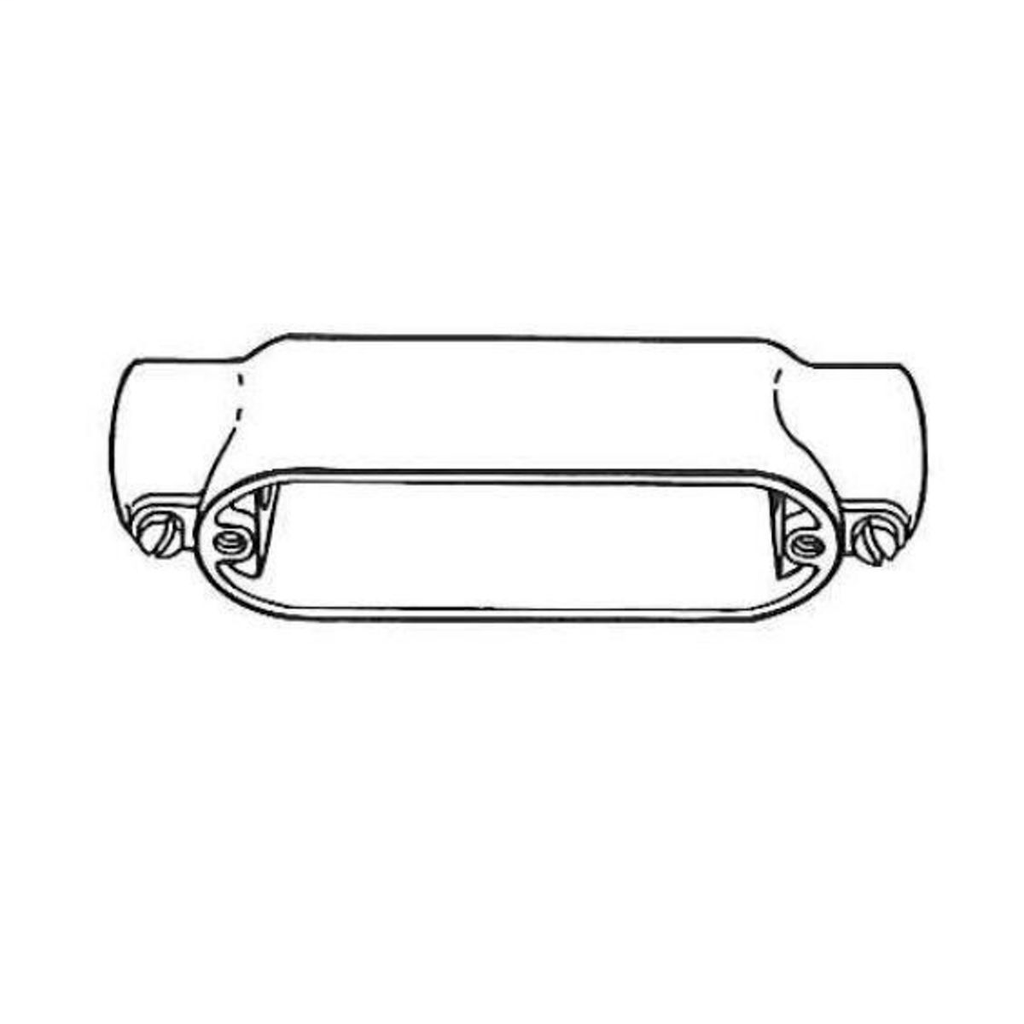 Hubbell Electrical Systems EBC-6 2 Inch Painted Aluminum Type C Set Screw Conduit Body Hubbell Electrical Systems EBC-6 2 Inch Painted Aluminum Type C Set Screw Conduit Body