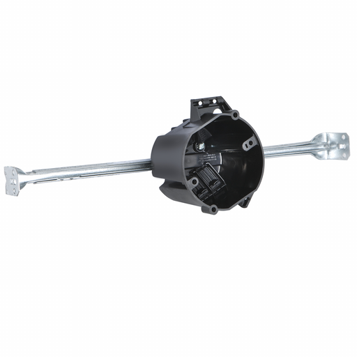 3-1/2 in. Round Non-Metallic Ceiling Box, 2-5/8 in. Deep with Expandable Bar Hanger