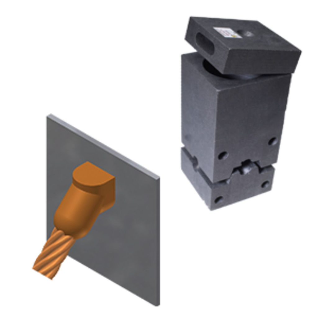 THERMOWELD M-593 4/0 ANGULAR CABLE DROP TO VERTICAL STEEL MOLD TYPE CS3 THERMOWELD M-593 4/0 ANGULAR CABLE DROP TO VERTICAL STEEL MOLD TYPE CS3