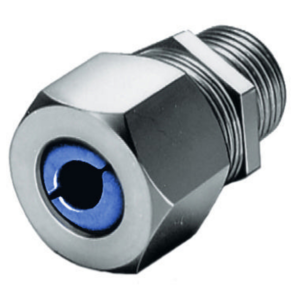 Cord Connectors, Straight Male, .38"- .50" (9.7- 12.7), Stainless Steel