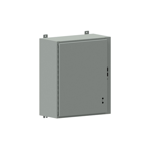 N12 Single Door Flanged Disconnect No Handle 36X31X10 Carbon Steel - Gray