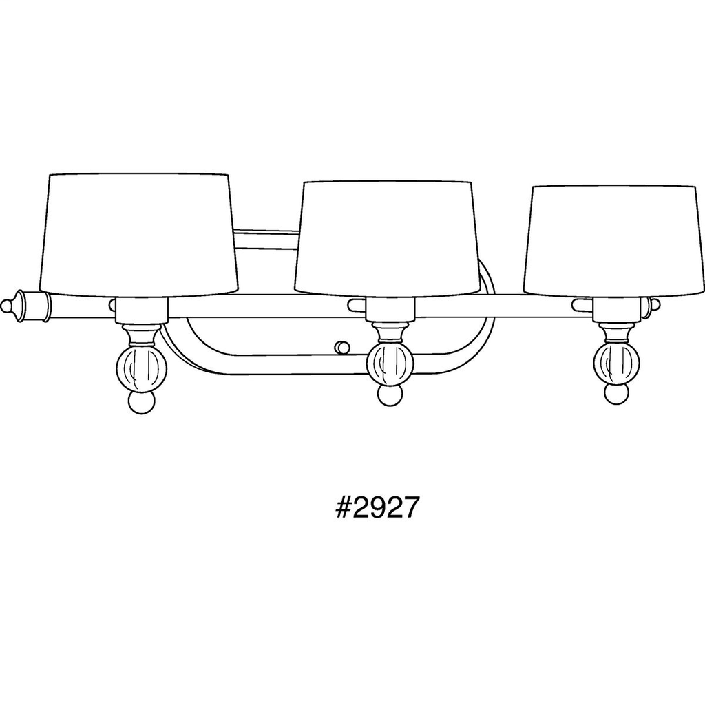 Fortune Collection Three-Light Bath & Vanity - P2927-104WB