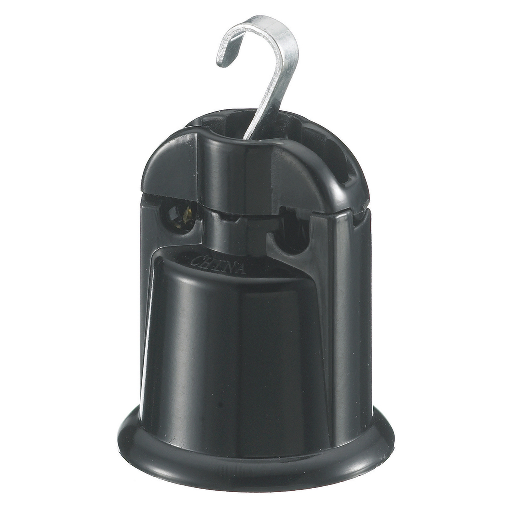 Lamp Holders and Sockets, Medium Base, 660W 600V AC, Non-Metallic, with Hook