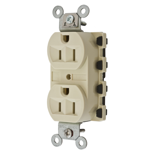 Product image for Hubbell SNAP5262IA Snap2Connect® 15A/125V DPLX, IVORY