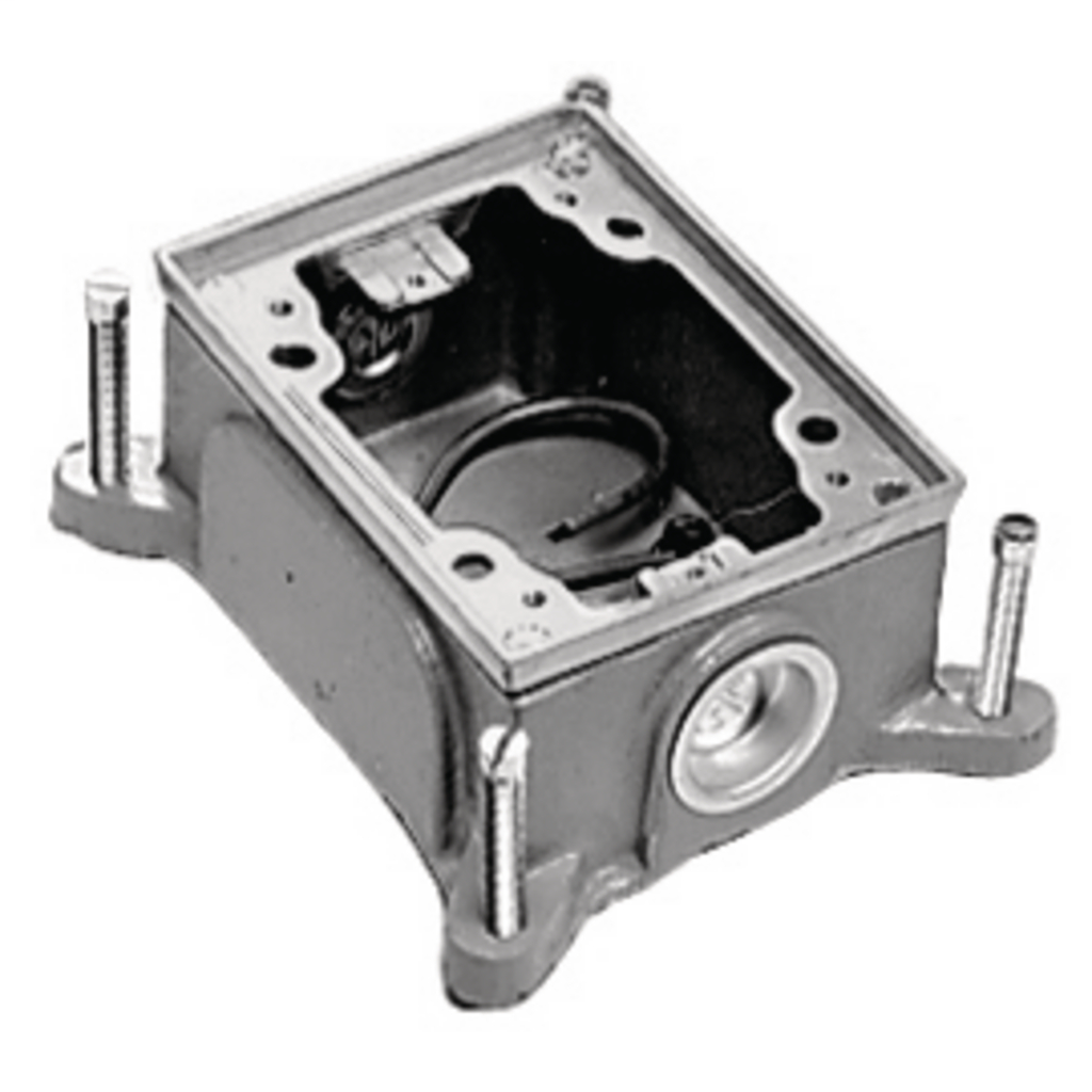 Product image for Hubbell BA24141-G RECT CAST FB, SHAL, SEMI ADJ, ALU