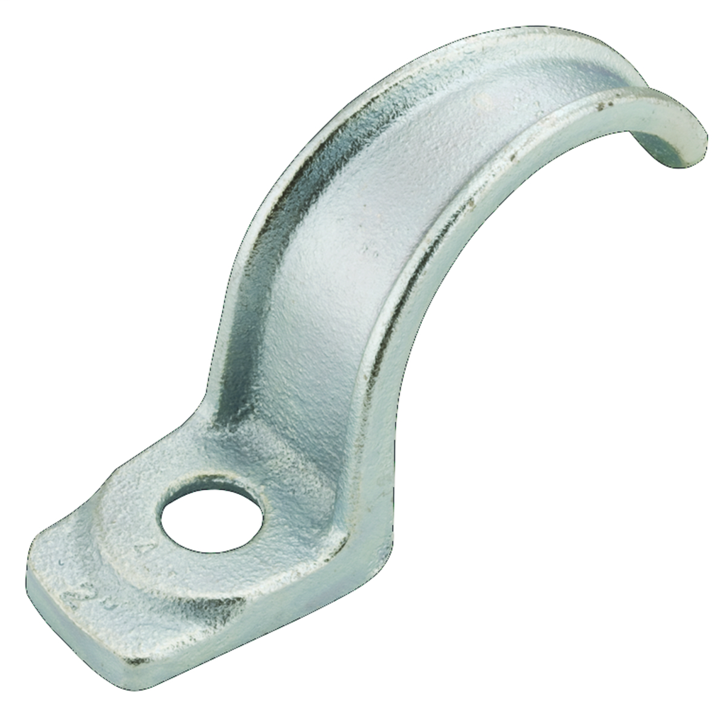 Product image for Raco 1314 3-1/2" Rigid/IMC 1-Hole Strap, Malleable Iron