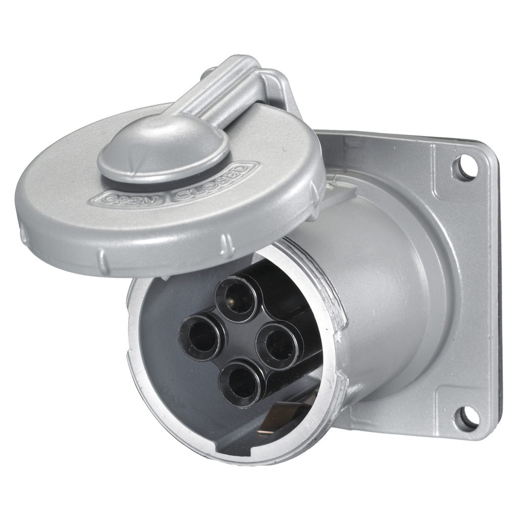 Watertight Insulgrip Receptacle, 3P4W, 60A 600V, Series 2