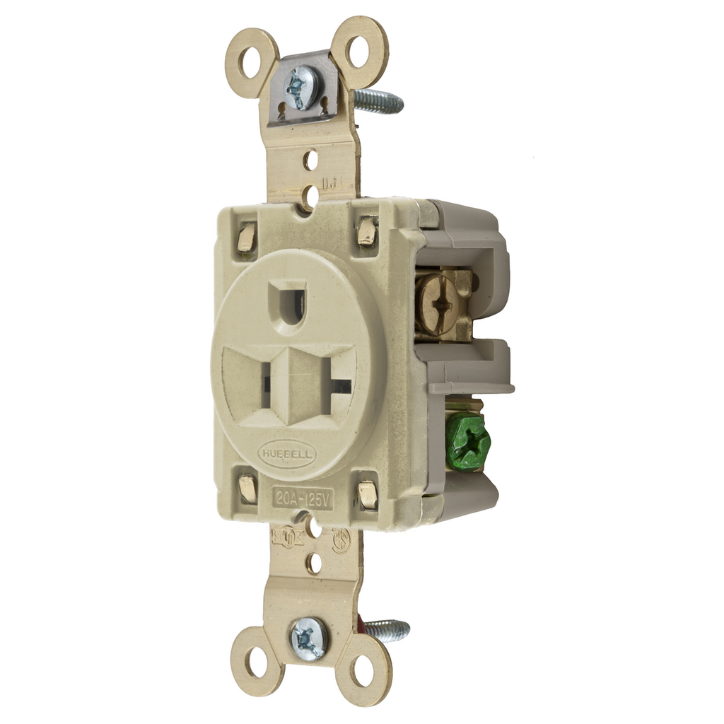 Hubbell HBL5361I SGL RCPT NEMA5-20R