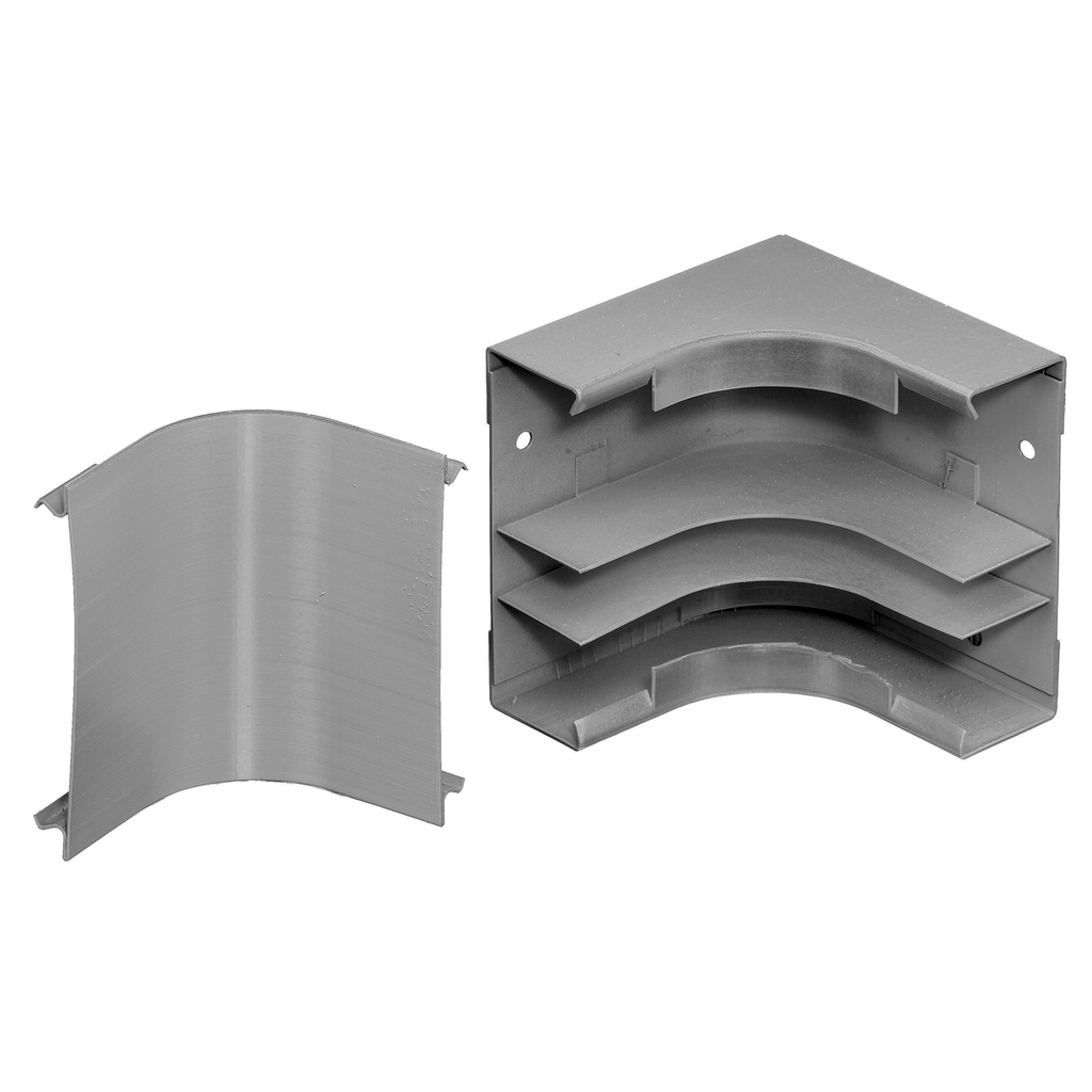 HBL4750 Series Metal Raceway, Divided Internal Elbow, Gray
