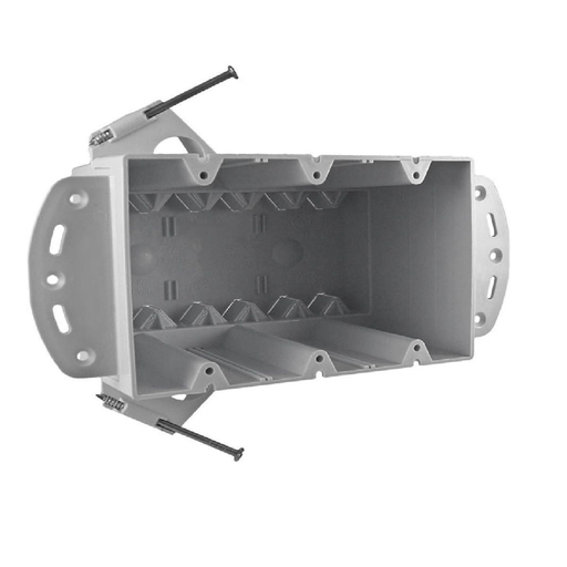 Product image for Raco 7874RAC 3-Gang NM Box, 3-7/8" Deep w/ Bracket & Nails