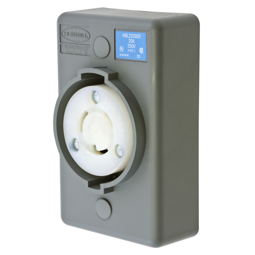 Safety-Shroud Receptacle