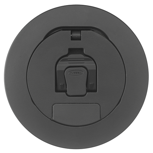 Product image for Hubbell Wiring Devices S1R4CVRBLK Black Powder Coated Cover