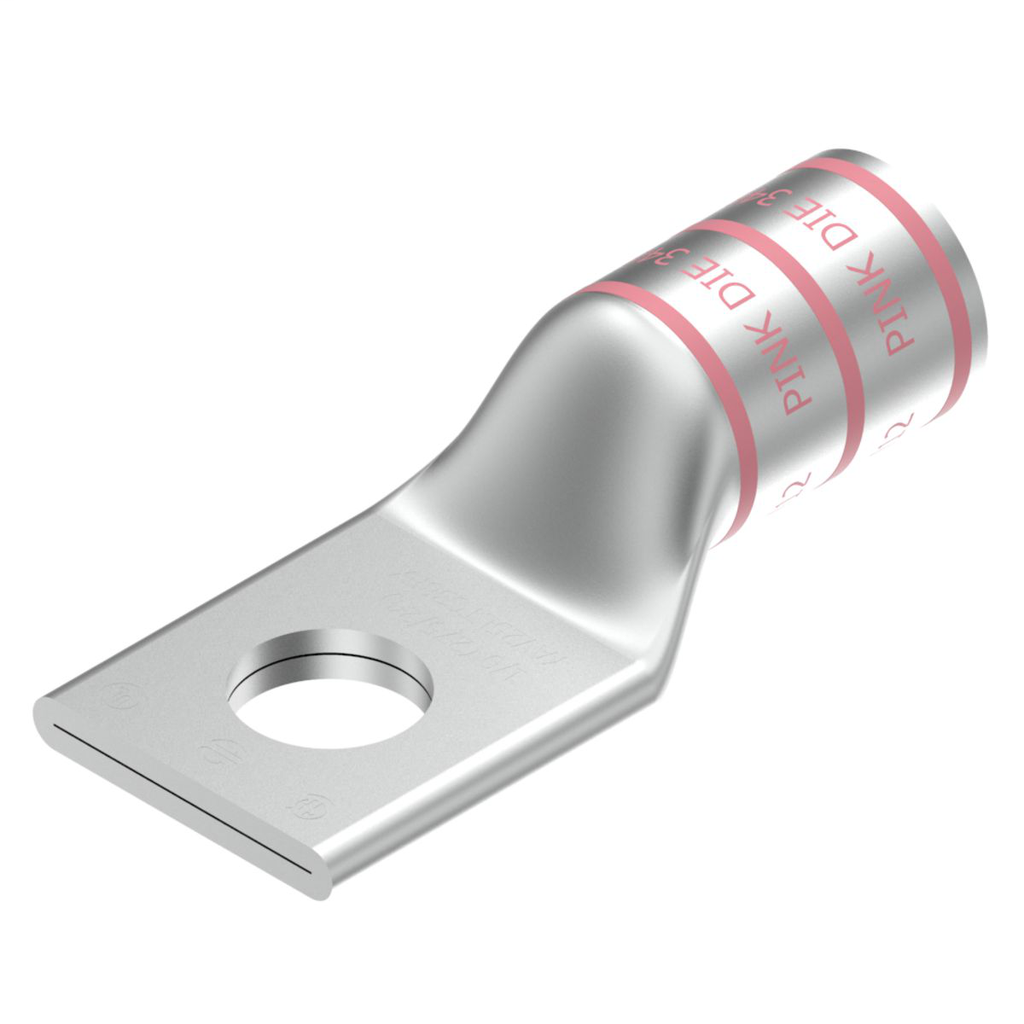 Product image for Burndy YAV25LTC38FXB HYLUG™, Copper Compression Lug, 1/0 (275/#24) DLO, 1/0 AWG Code, 100 Navy, 5/16 IN Stud, 12 or 348 Index