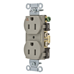 Product image for Hubbell IG15CRGRYCOMM 15A SIDE WIRED IG DUPLEX GY