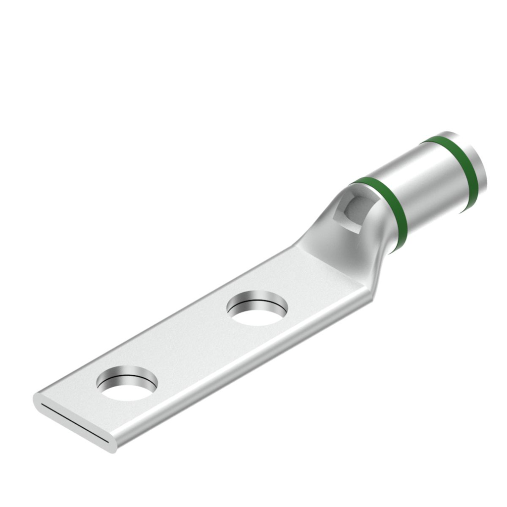 Burndy YAV1CL2TC38FX 1 AWG 3/8 Inch Electrotinned Copper Short Barrel 2-Hole Compression Terminal Lug Burndy YAV1CL2TC38FX 1 AWG 3/8 Inch Electrotinned Copper Short Barrel 2-Hole Compression Terminal Lug