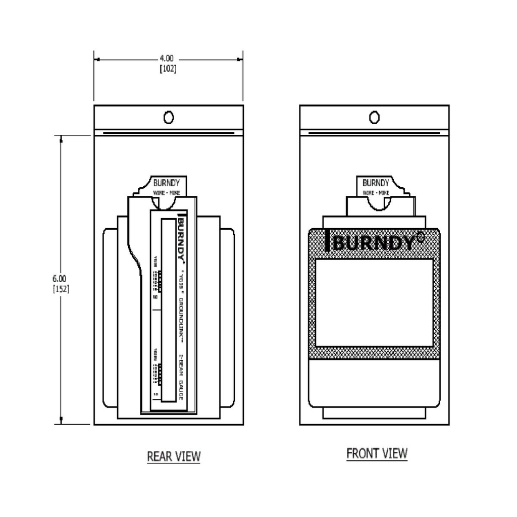 Product image for Burndy YGIBKIT1 YGIB Install Gauge, 6 IN L, 4 IN W