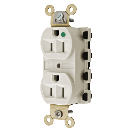Product image for Hubbell SNAP8200LAA Snap2Connect® 15A/125V HG DPLX, LT ALMOND