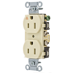 Product image for Hubbell IG15CRICOMM 15A SIDE WIRED IG DUPLEX IV