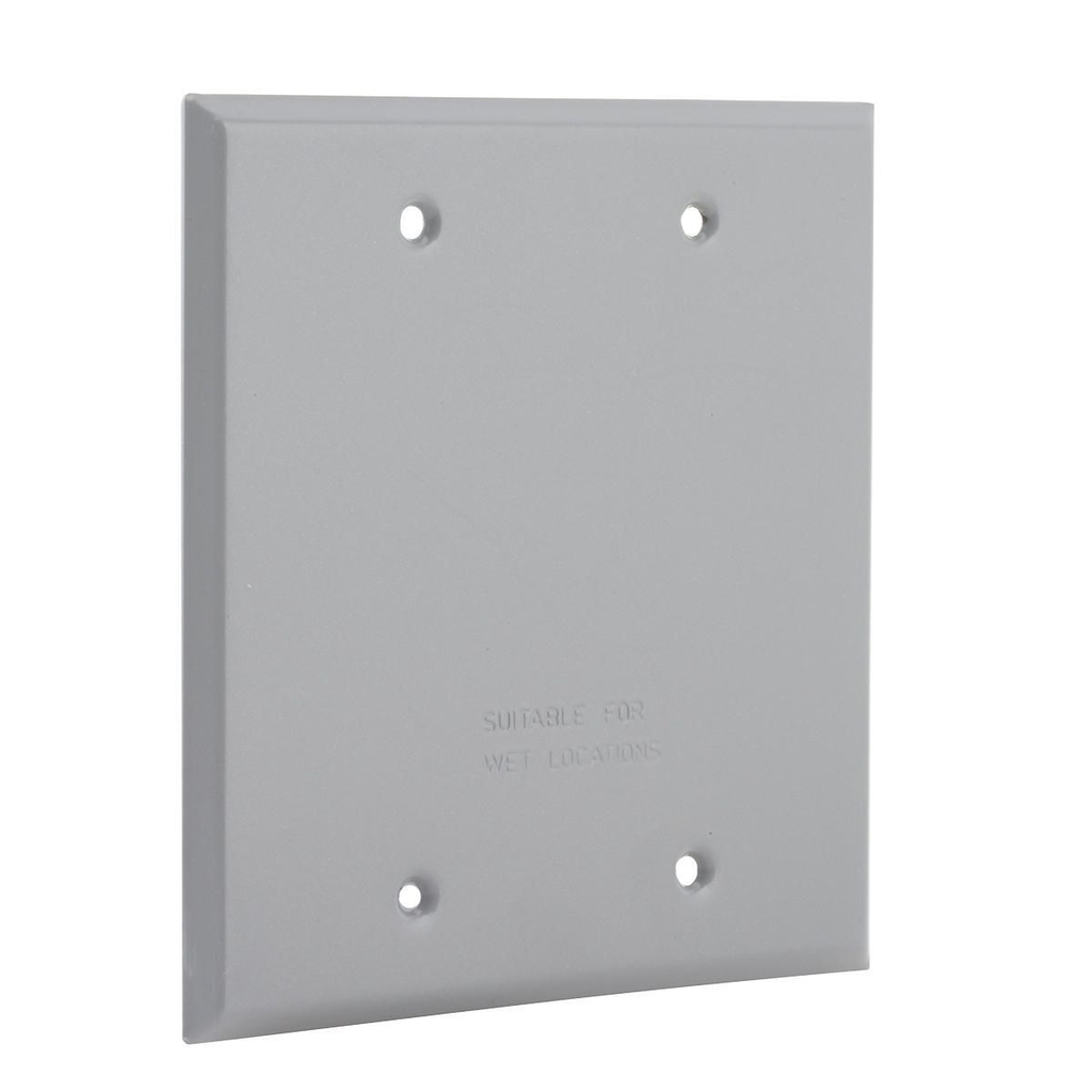 Bell 5175-0 Steel Gray 2-Gang Blank Box Weatherproof Outlet Cover with Gasket Bell 5175-0 Steel Gray 2-Gang Blank Box Weatherproof Outlet Cover with Gasket