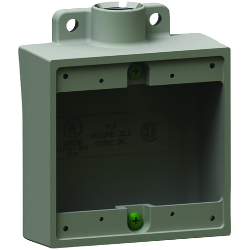 Hubbell-Killark SWB-8 Device Box 3//4/" Hub Dead-End SWB 2-Gang