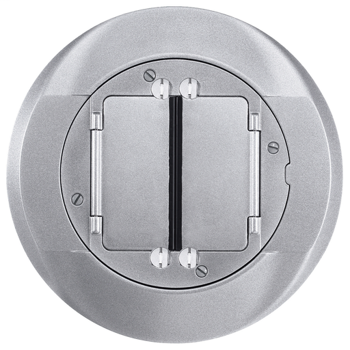 Product image for Hubbell S1CFCAL Cast Aluminum Concrete Floor Fire Rated Poke-Through Universal Carpet Flange and Cover