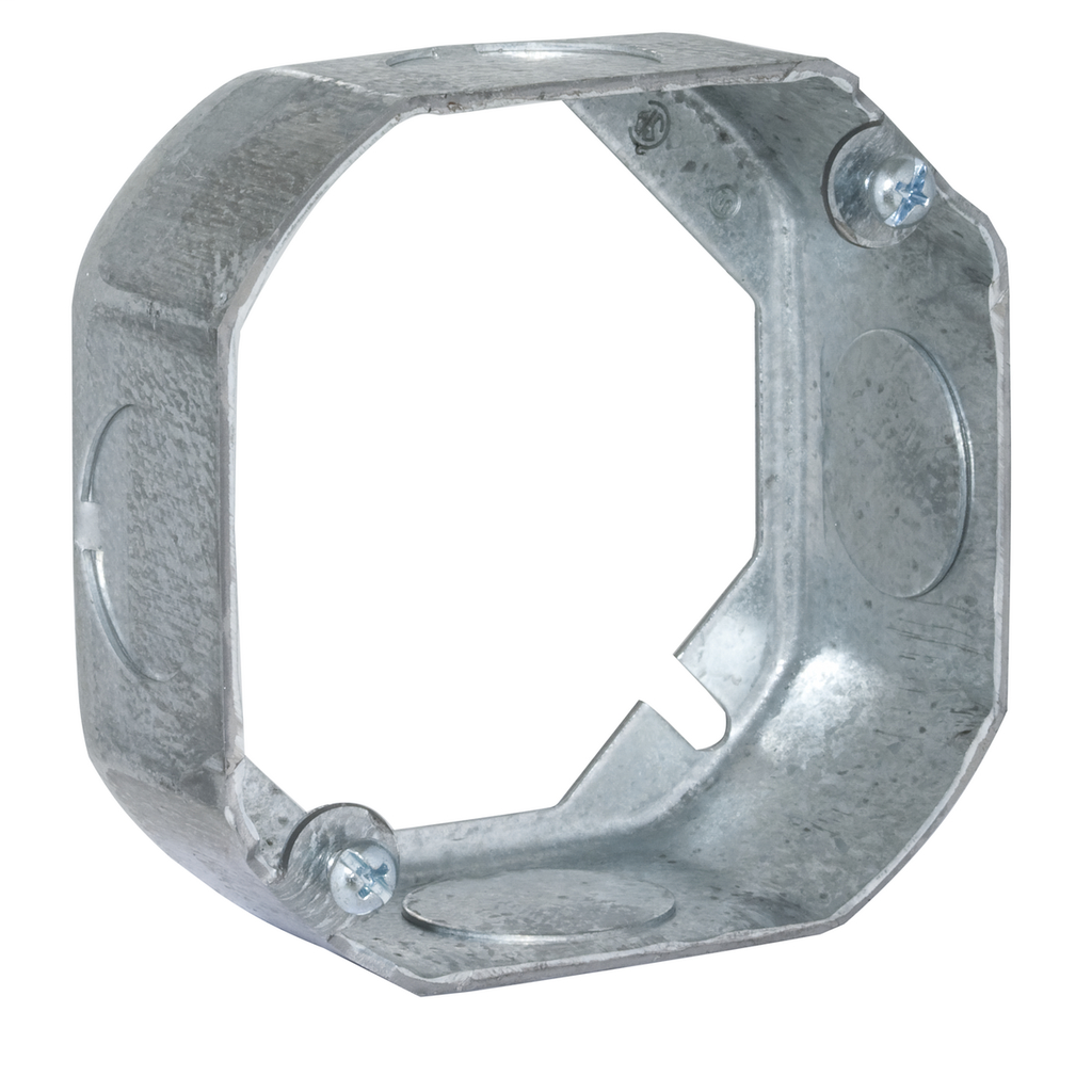 Product image for Raco 131RAC 4" Octagon Extension Ring, Drawn, 1-1/2" Deep, Four 3/4" KO's