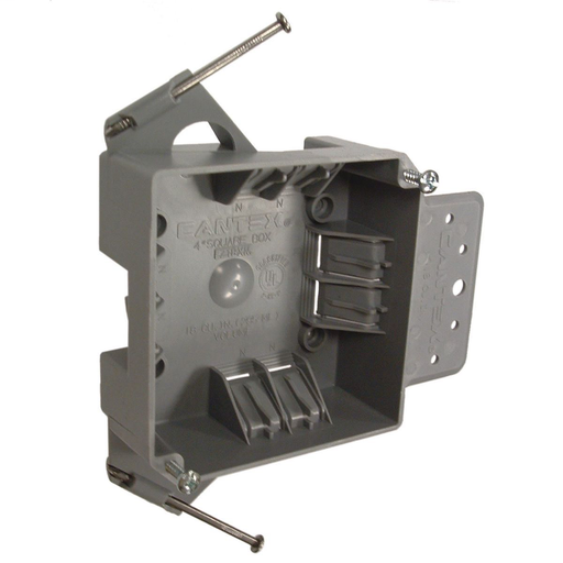 Product image for Raco 7220RAC 4" Square Nonmetallic Cable Box, 1-5/8" Deep