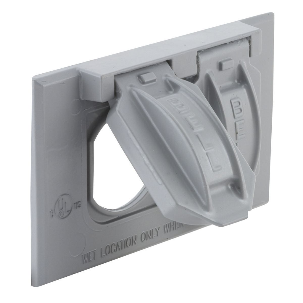 Bell 5180-0 1-Gang 50/Box Gray Weatherproof Duplex Receptacle Cover Bell 5180-0 1-Gang 50/Box Gray Weatherproof Duplex Receptacle Cover