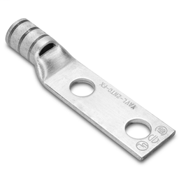 Product image for Burndy YA38L2TC38FX 500 kcmil H,I,K / 550 kcmil G,H,I,535 DLO CU, Two Hole, 3/8 Stud Size, 1 Hole Spacing, Standard Barrel, Inspection Window, Internal Chamfer, Tin Plated, UL/CSA, 90.C, Up to 35kV, Pink Color Code, L99 Die Index
