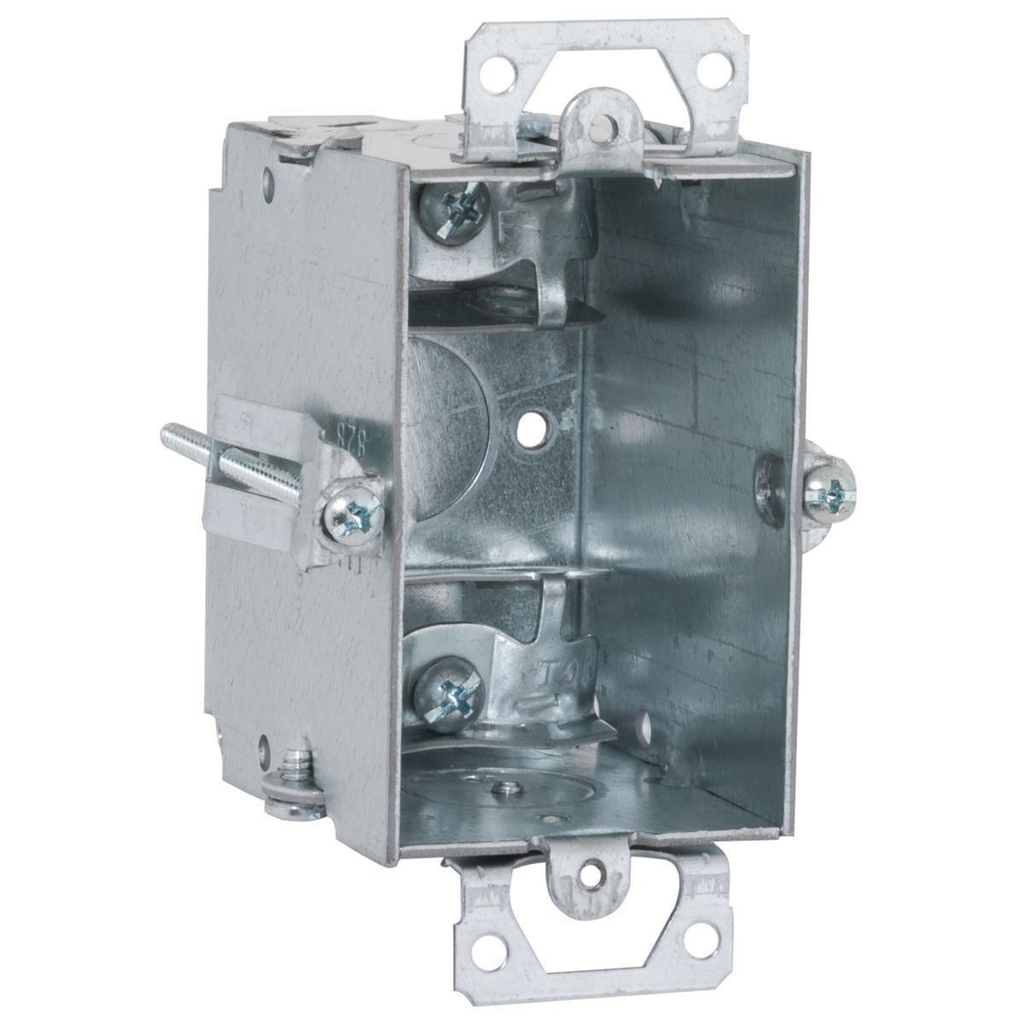 RACO 523 2 x 3 x 2-1/2 Inch 12.5 In Pre-Galvanized Steel Plaster Ear Mount Gangable Switch Box RACO 523 2 x 3 x 2-1/2 Inch 12.5 In Pre-Galvanized Steel Plaster Ear Mount Gangable Switch Box