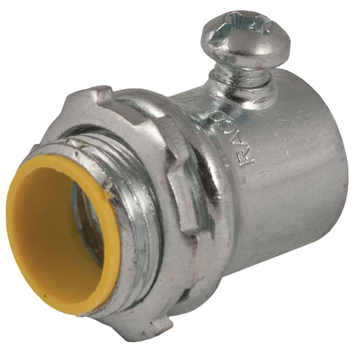 Product image for Raco 2122US 1/2" EMT Set-Screw Connector, Insulated (USA)
