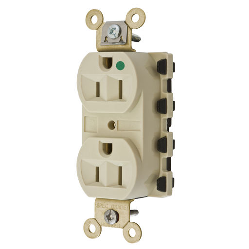 Product image for Hubbell SNAP8200IA Snap2Connect® 15A/125V HG DPLX, IVORY