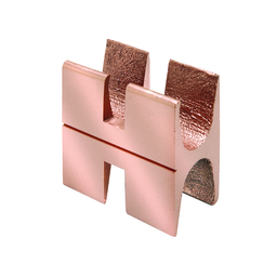Burndy YSHG4429 Copper Compression Double H- Tap Connector, 2 AWG - 250 kcmil (Tap), #8 & #9 Rebar/ 1" Ground Rod