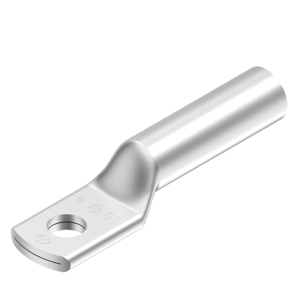 Product image for Burndy YALB35M10 Non Insulated Cu Tubular Terminal, 1 Hole, W/Insp Window, 35 mm, 10 mm Stud, 258 IN L, Compression, 10 Index, 37 mm Strip Length