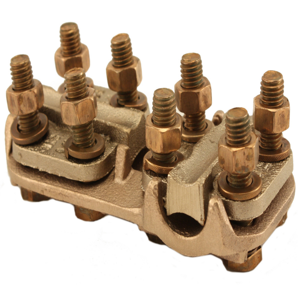 Burndy NSNT3434 3/8 Inch 1/0 AWG to 500 MCM Run 1/0 AWG to 500 MCM Tap Copper Standard Cable to Cable T-Connector Burndy NSNT3434 3/8 Inch 1/0 AWG to 500 MCM Run 1/0 AWG to 500 MCM Tap Copper Standard Cable to Cable T-Connector