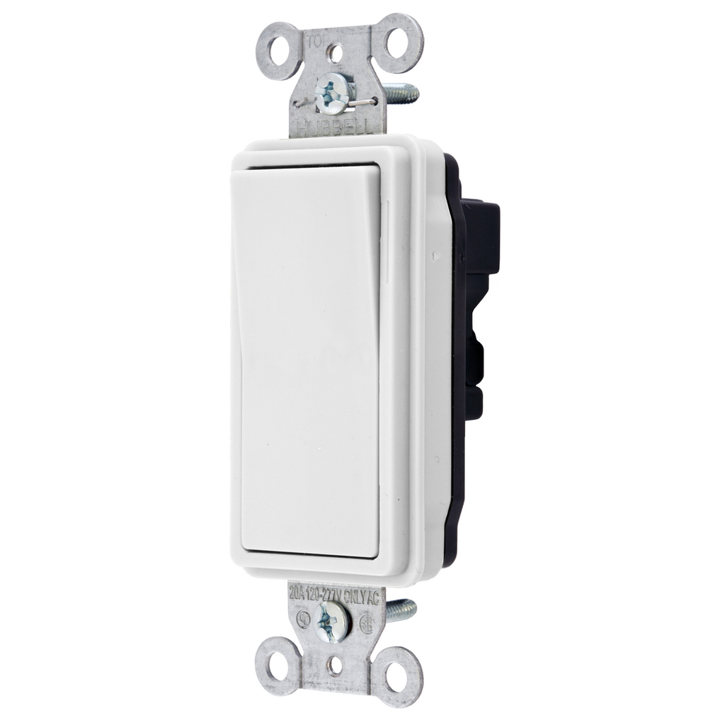 Product image for Hubbell SNAP2123WNA SWITCH, SNAP, DEC, 3W, 20A120/277V, WH, NA