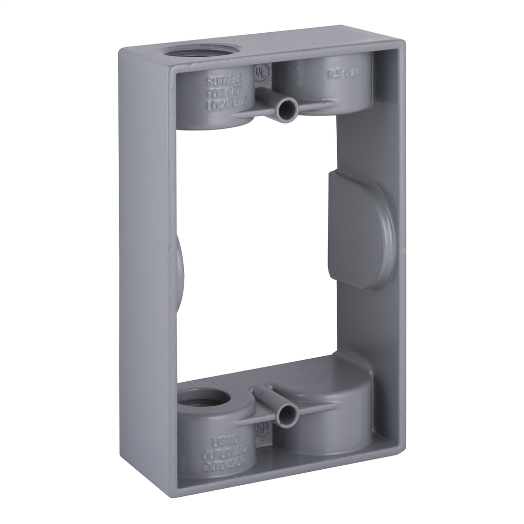 RACO 53990 51/4 x 31/2 x 11/2 Inch 9.5 In Gray DieCast Aluminum 1