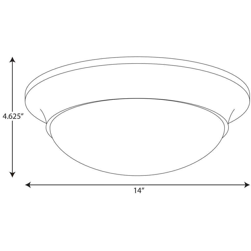 Two-Light 14" Etched Glass Flush Mount