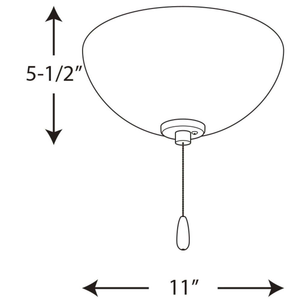 Bravo Collection Three-Light Ceiling Fan Light